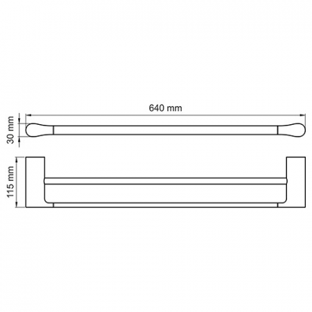 Фото полотенцедержатель wasserkraft glan k-5140