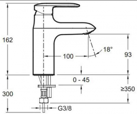 Фото смеситель для раковины jacob delafon kumin e99984-cp