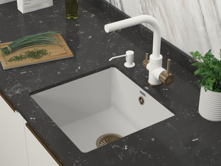 Фото кухонная мойка paulmark brilon 45 см pm104546-wh