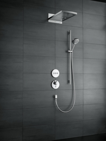 Фото встраиваемый термостатический смеситель для душа hansgrohe showerselect 15742000