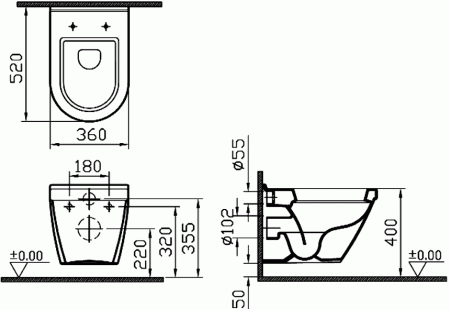 Фото унитаз подвесной vitra s50 7740b003-0075