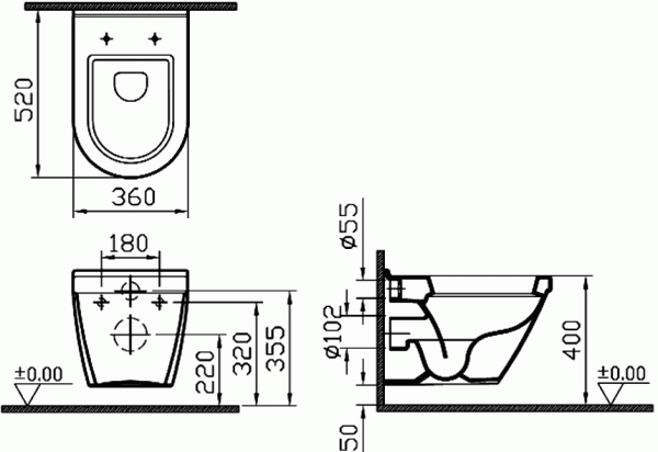 Фото унитаз подвесной vitra s50 7740b003-0075