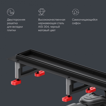 Фото душевой трап am.pm masterflow 80 см w01sc-u11-080-04bm