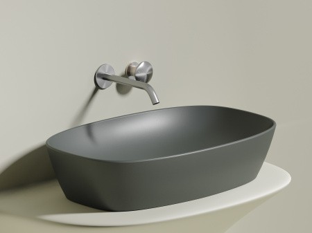 Фото раковина накладная ceramicanova element 60 см, цвет: антрацит cn6049mh