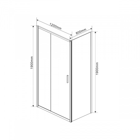 Фото душевой уголок vincea garda 120x80 см vsr-1g8012ch