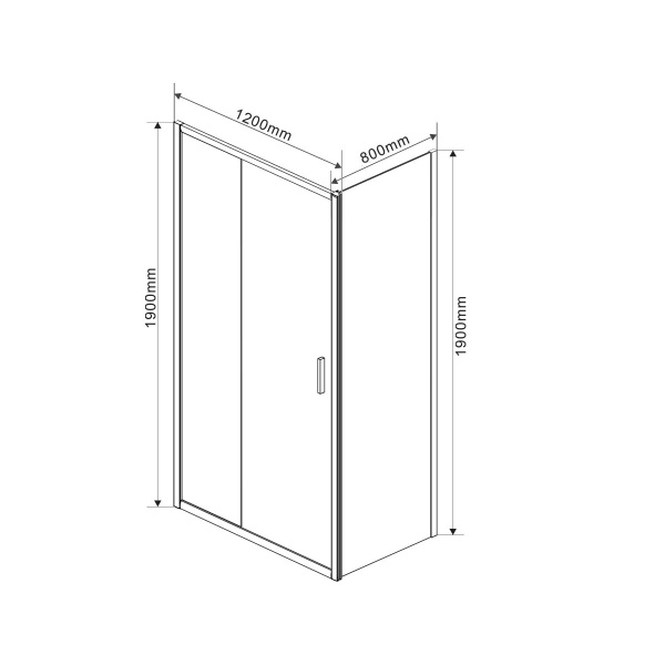 Фото душевой уголок vincea garda 120x80 см vsr-1g8012ch