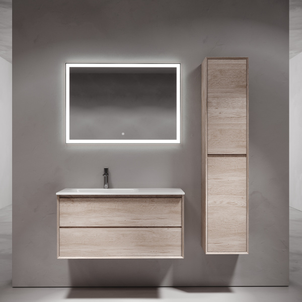 Фото тумба под раковину sancos marmi 2.0 100 см, цвет: дуб галифакс натуральный mr2.0100leg