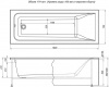 Фото акриловая ванна aquanet bright 180x70 см 00216304 + 00196049