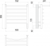 Фото электрический полотенцесушитель terminus классик с полкой п6 50x65 см 4670078531391