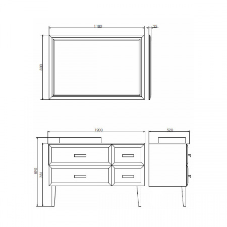 Фото тумба с раковиной comforty империя 120 см 00-00013788