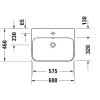 Фото раковина накладная duravit happy d.2 plus  60 см 2360606100