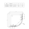 Фото душевое ограждение vincea alpha 90x90 см  vsq-3al900clb