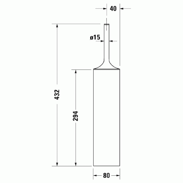 Фото ершик напольный duravit starck t 99454600 цвет: черный