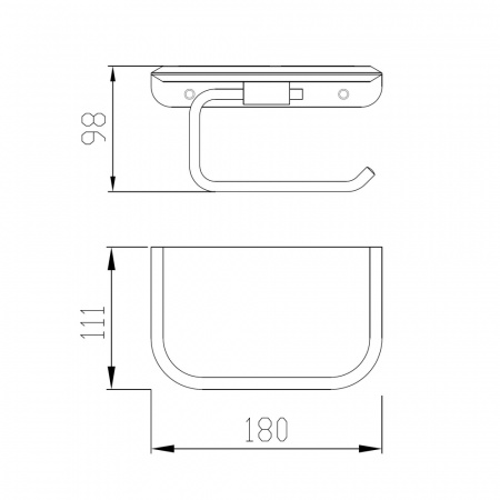 Фото бумагодержатель с полкой для телефона abber nord aa1530sp
