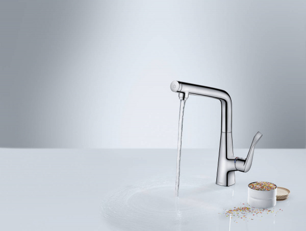 Фото смеситель для кухни hansgrohe metris select 14883000