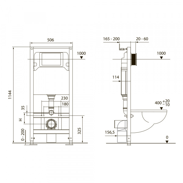 Фото унитаз с инсталяцией tece spring base k401115wck