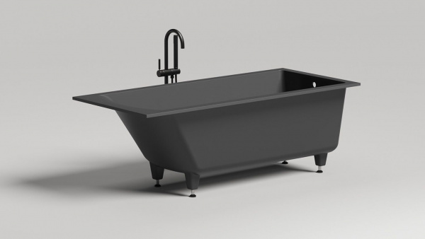 Фото ванна из искусственного камня salini cascata kit 180x80 см 104513m матовая