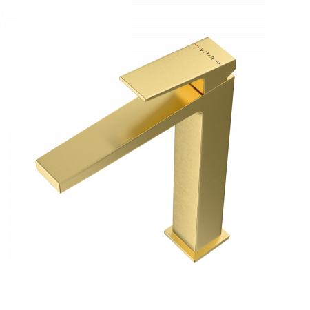 Фото смесители для раковины vitra minimax square a4372425exp цвет золото