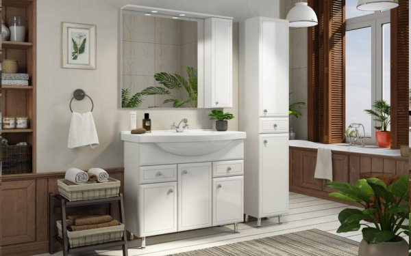 Фото тумба с раковиной comforty сочи 100 см 00004134582