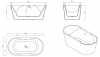Фото акриловая ванна belbagno bb200-1500-750 150x75 см