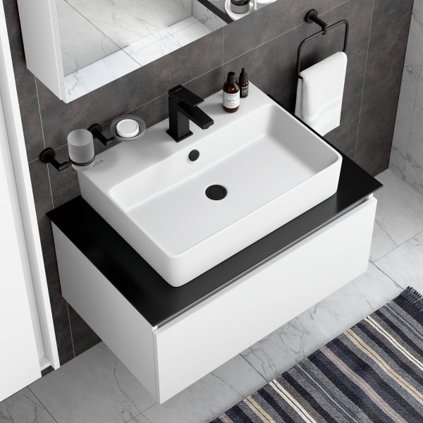 Фото смесители для раковины vitra minimax square a4372036exp цвет черный