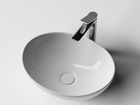 Фото раковина накладная ceramicanova element 40.5 см, цвет: белый cn6016