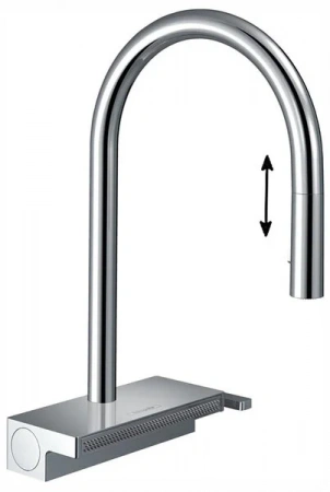 Фото смеситель для кухонной мойки hansgrohe aquno select 73831000