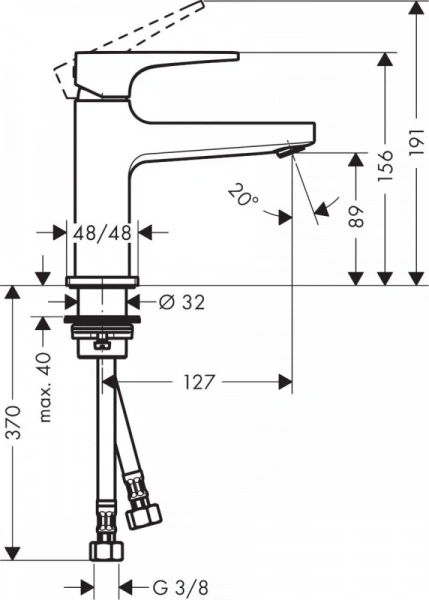 Фото смеситель для раковины hansgrohe metropol 32500140