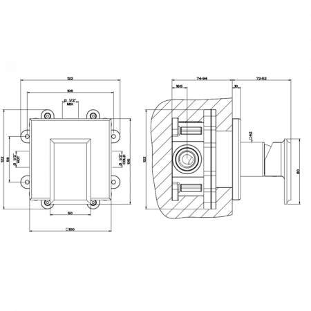 Фото встраиваемый смеситель для раковины gessi eleganza 46106#031