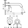 Фото смеситель для раковины hansgrohe tecturis s 73351700