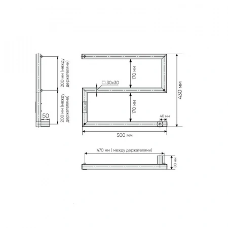 Фото электрический полотенцесушитель indigo sparta 40/50 dgs40-50brrt