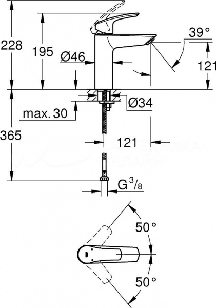Фото смеситель для раковины grohe eurosmart 23324003