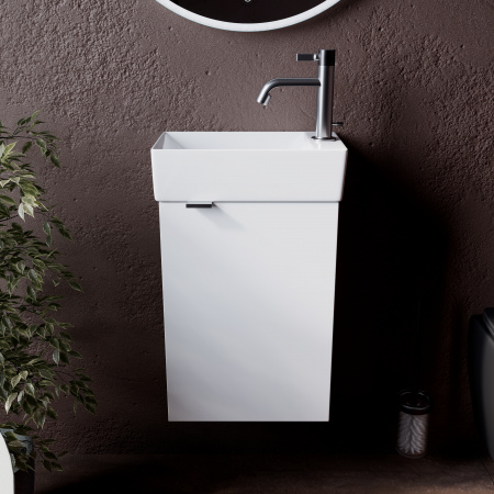 Фото тумба под раковину sancos mini 35 см, цвет: белый mn35wr