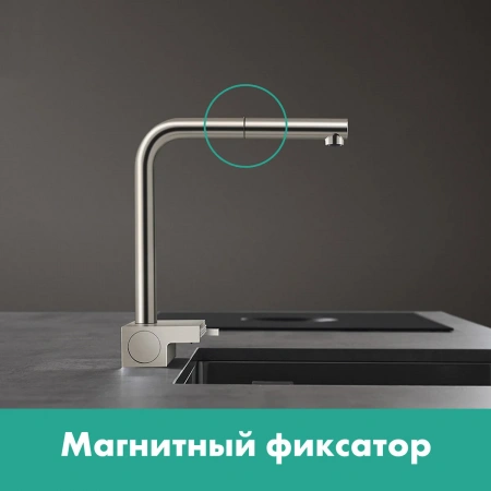 Фото смеситель для кухонной мойки hansgrohe aquno select 73830800
