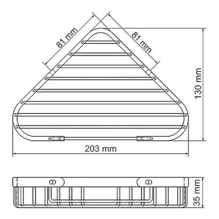 Фото полка металлическая wasserkraft elbe k-733black