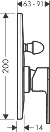 Фото смеситель для ванны hansgrohe vernis shape 71458000