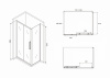 Фото душевое ограждение abber schwarzer diamant 120x90 см ag30120bh-s90b