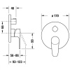 Фото встраиваемый смеситель для душа duravit b.1 b15210018010