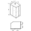 Фото душевая кабина loranto 100x80 см cs-5180-13l f