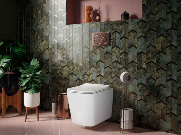 Фото унитаз подвесной, безободковый ceramicanova cubic cn1806