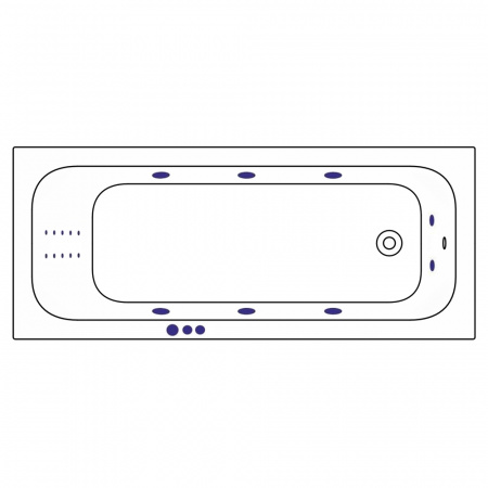 Фото акриловая ванна whitecross vibe 180x75 см smart nano 0105.180075.100.smartnano.gl