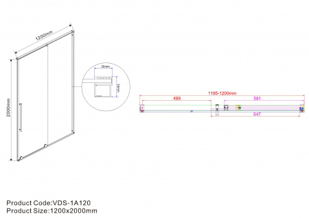 Фото душевая дверь vincea arno 120 см vps-1a120cl