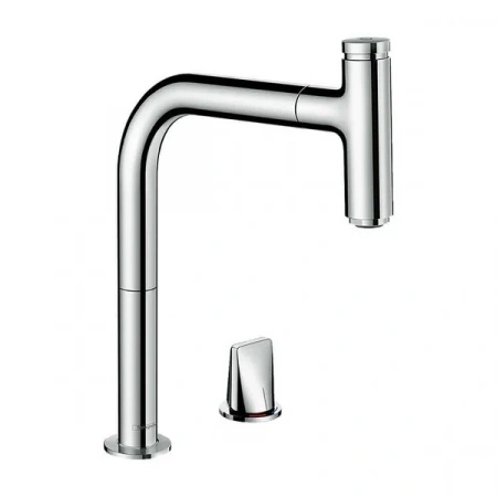 Фото смеситель для кухонной мойки hansgrohe metris select 73825000