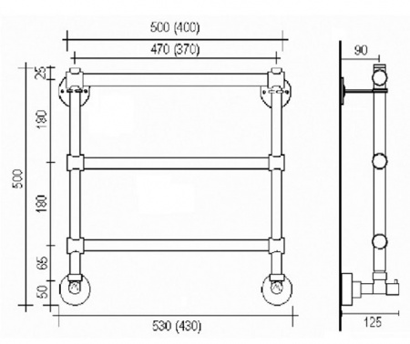 Фото водяной полотенцесушитель margaroli sole 440 ma0440nn0301cr