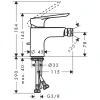 Фото смеситель для биде hansgrohe logis e 71232000