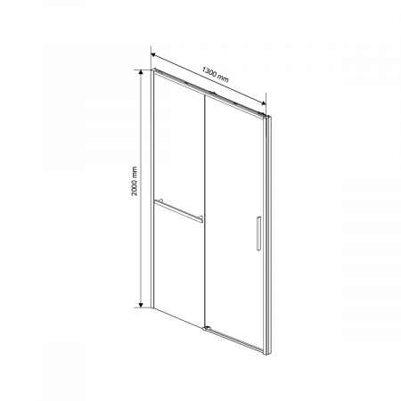 Фото душевая дверь vincea slim soft 130 см vds-1ss130cl