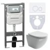 Унитаз с инсталляцией Сет 4 в 1 Ceramicanova CN4002_1001W_1000