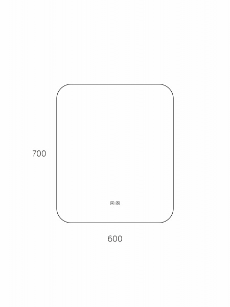 Фото зеркало с подсветкой taliente zled 60 см ta-zled-b6070a