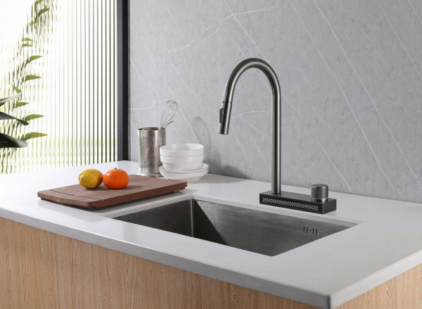 Фото смеситель для кухни abber wasser kreis af8114ng