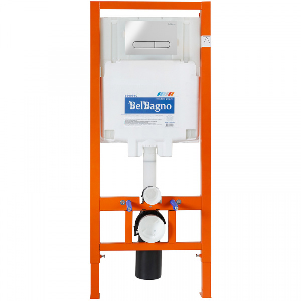 Фото инсталляция для унитаза с панелью смыва belbagno bb002-80/bb005-pr-chrome